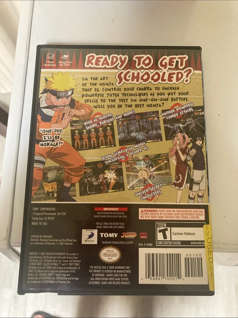 Naruto clash of ninja GameCube complete in box